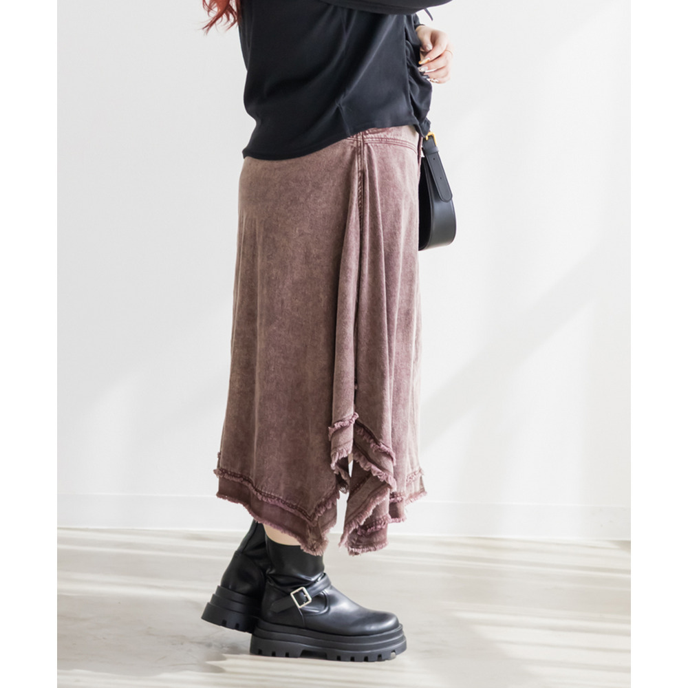 フリンジデザインイレヘムミディスカート7