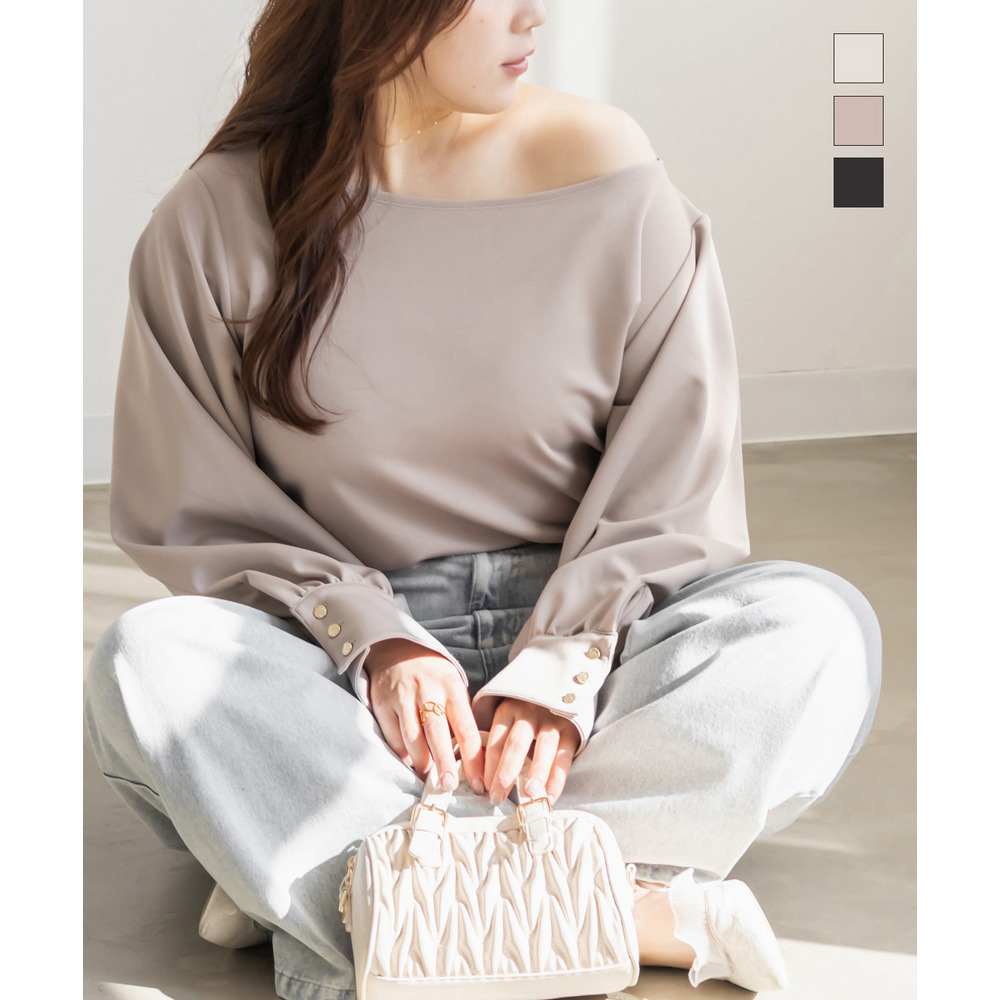 CLETTEオリジナルボートネックカットソーブラウス