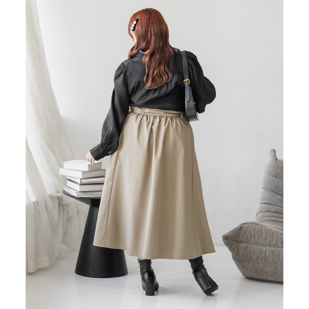 CLETTEオリジナル配色リボンタイシアーブラウス15