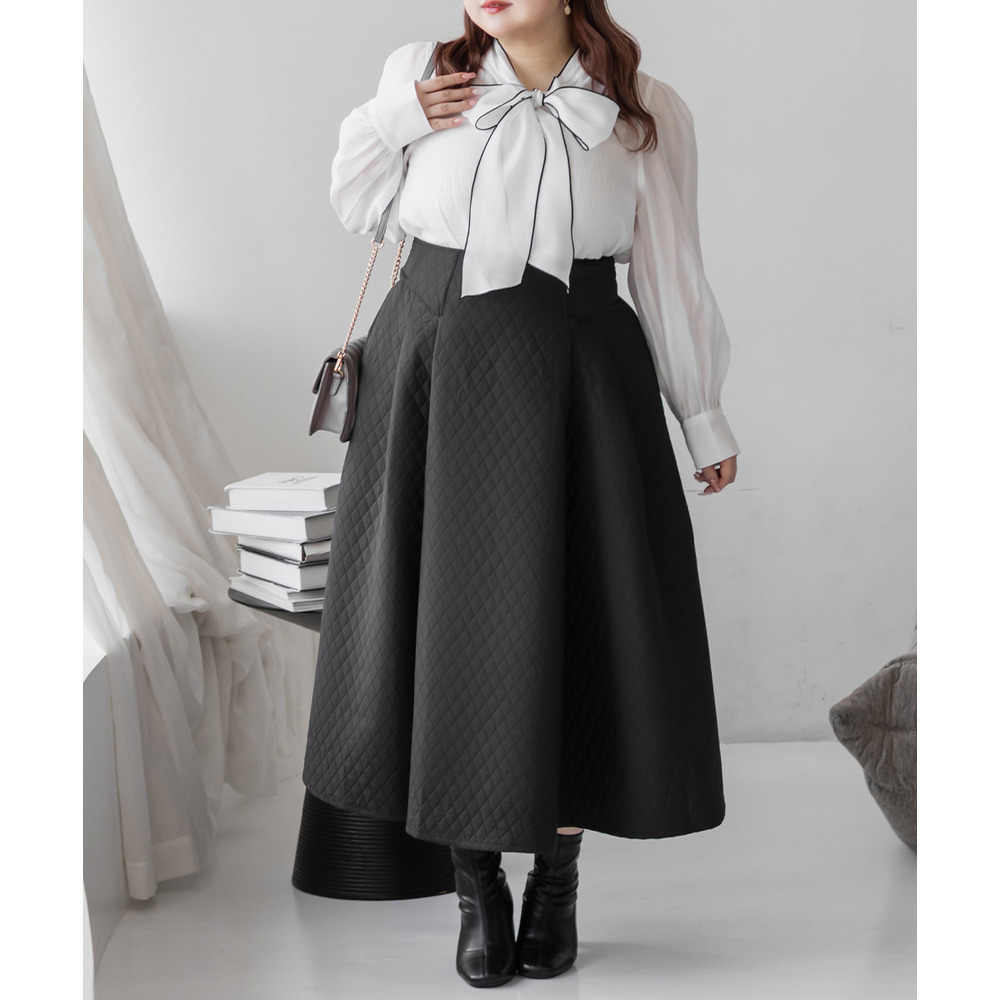 CLETTEオリジナル配色リボンタイシアーブラウス7