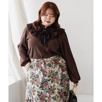 CLETTEオリジナルレース切替フリルリブプルオーバー