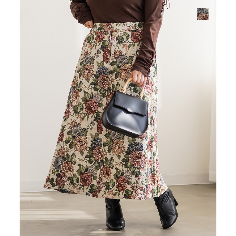 CLETTEオリジナルAラインゴブランスカート1