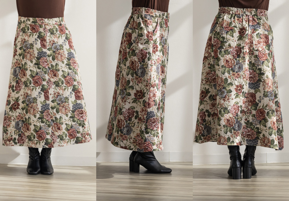 CLETTEオリジナルAラインゴブランスカート11