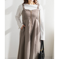 CLETTEオリジナフロントジップ千鳥柄ワンピース