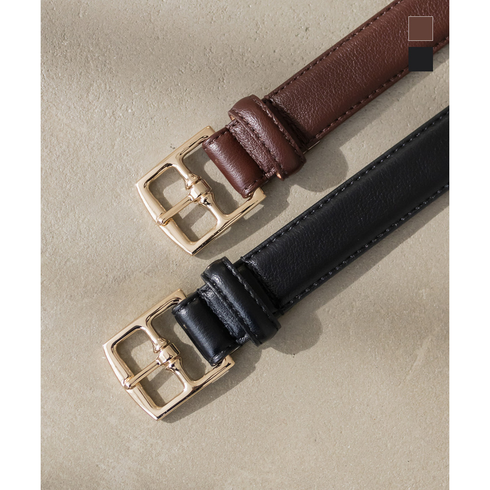 CLETTEオリジナルデザインスクエアレザーベルト