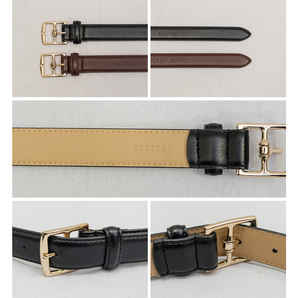 CLETTEオリジナルデザインスクエアレザーベルト11