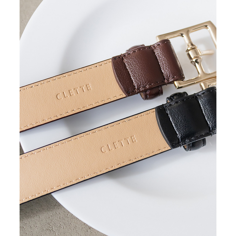 CLETTEオリジナルデザインスクエアレザーベルト7