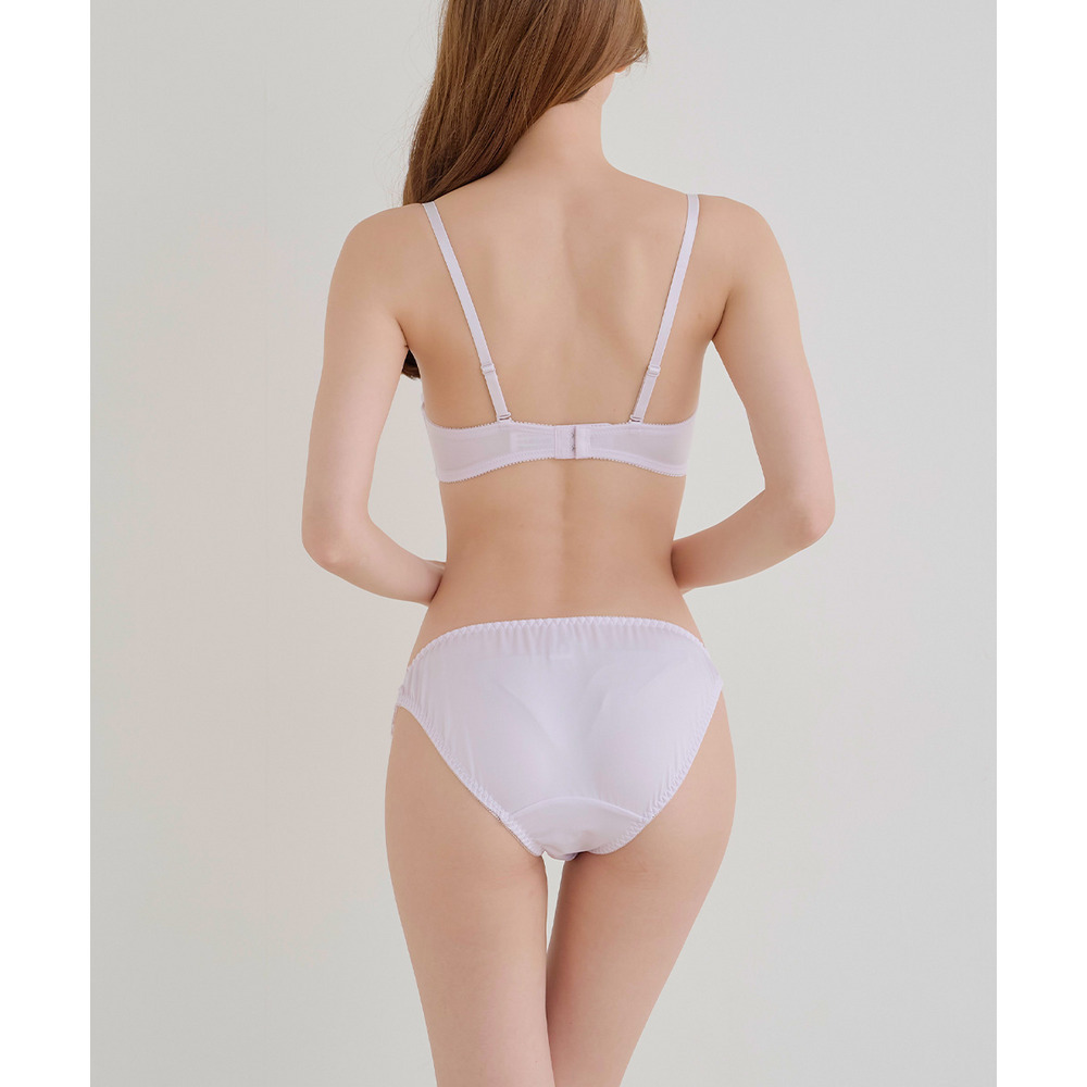 レースチュールソフトワイヤーブラジャー&ショーツセット3