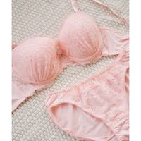 フェミニンレースブラジャー＆ショーツセット