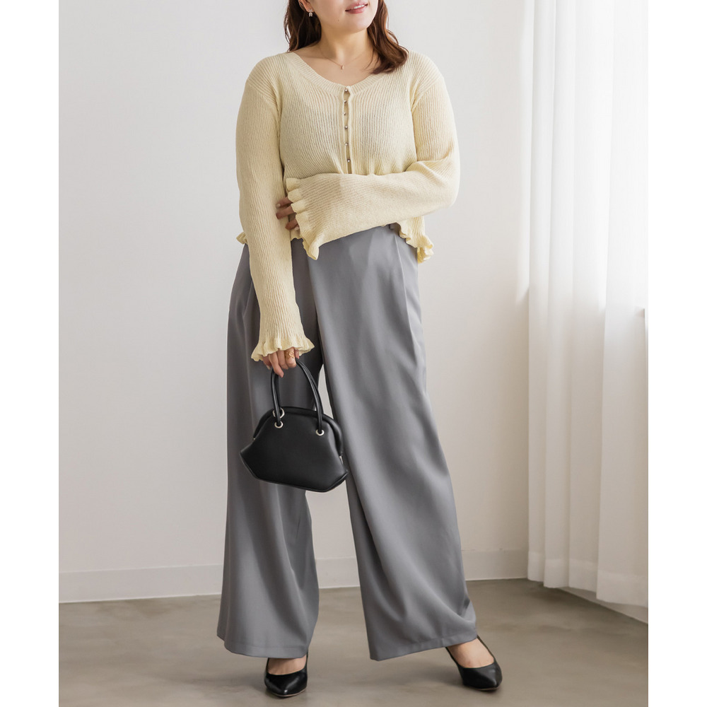 ラップデザインタックワイドパンツ2