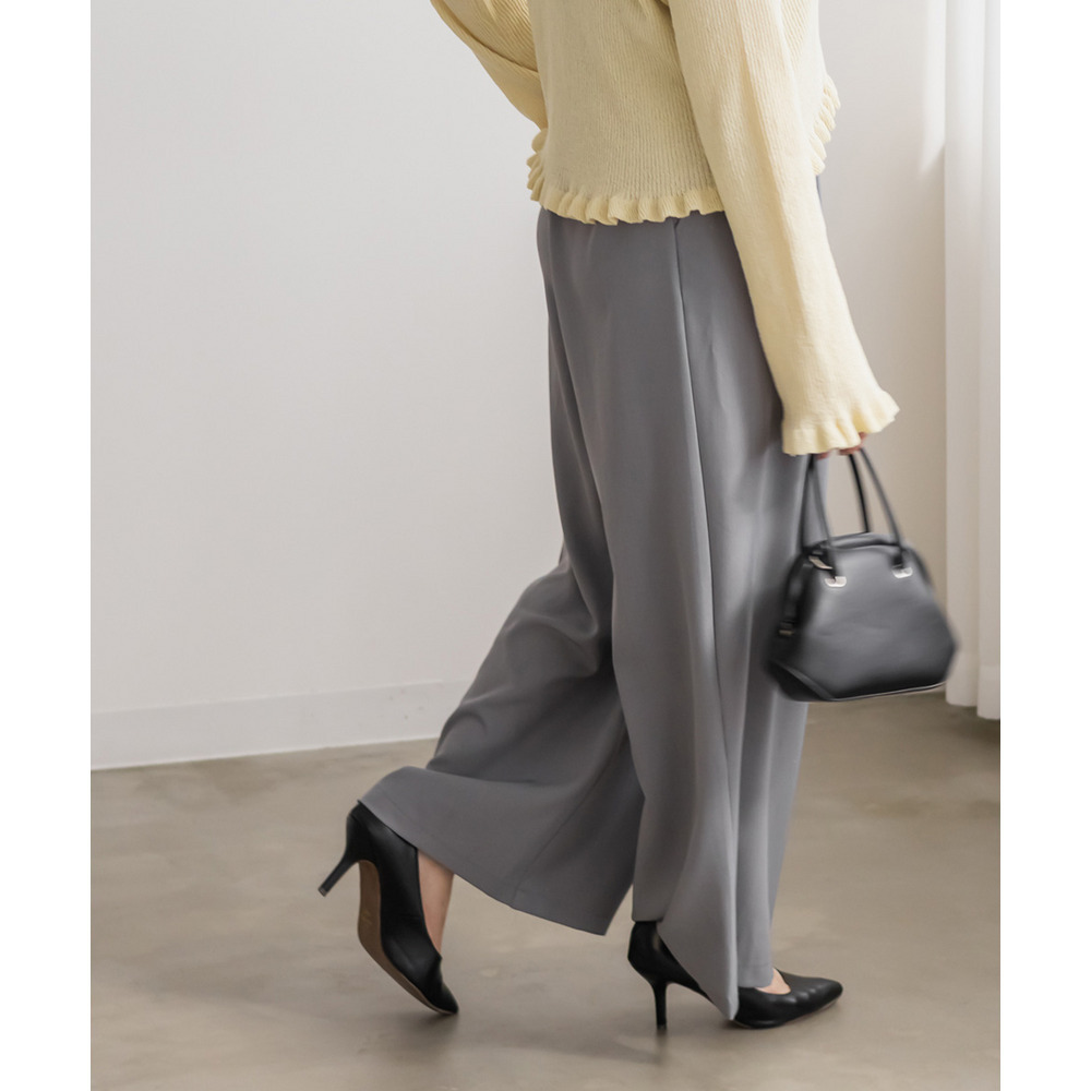 ラップデザインタックワイドパンツ3