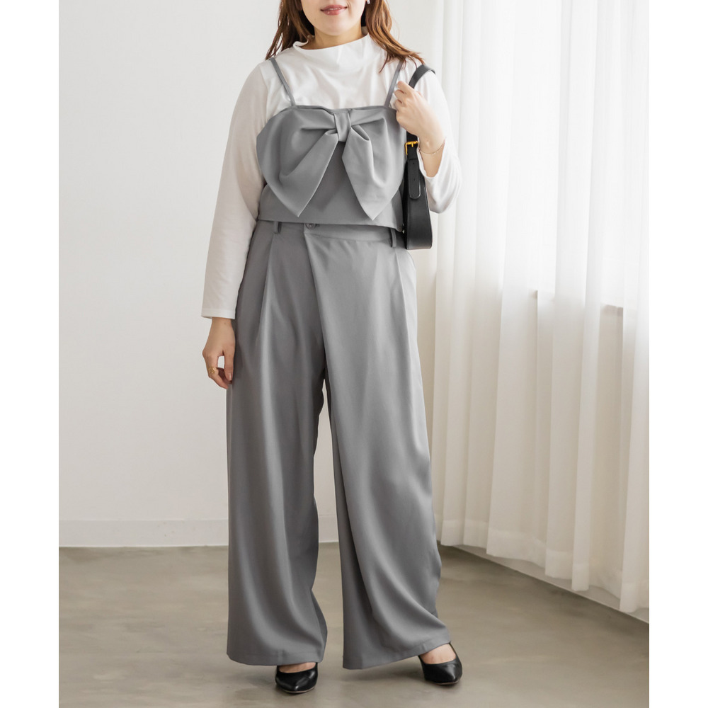 ラップデザインタックワイドパンツ4