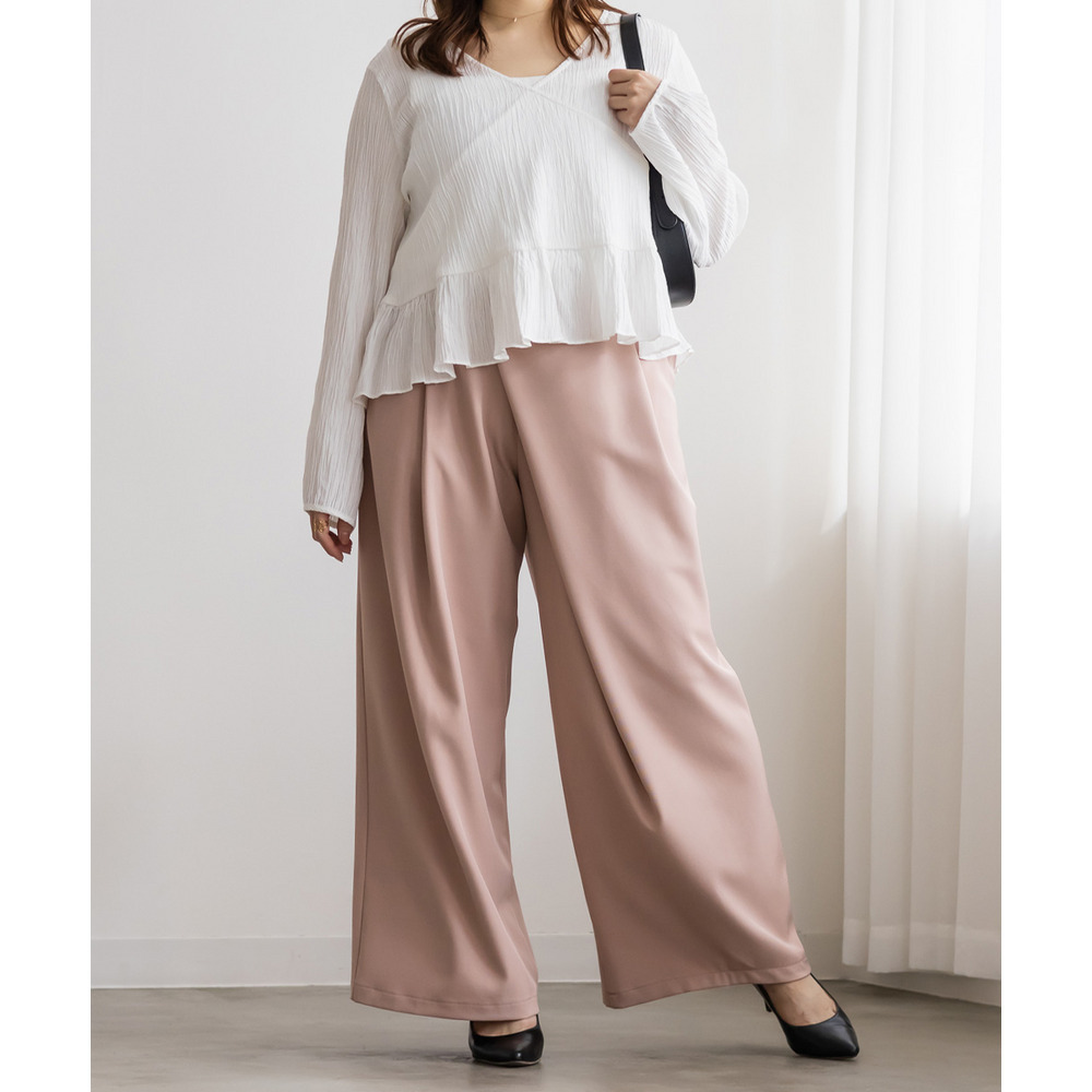 ラップデザインタックワイドパンツ6