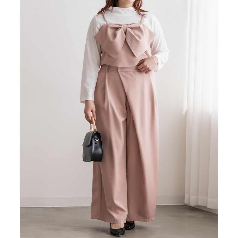 ラップデザインタックワイドパンツ7