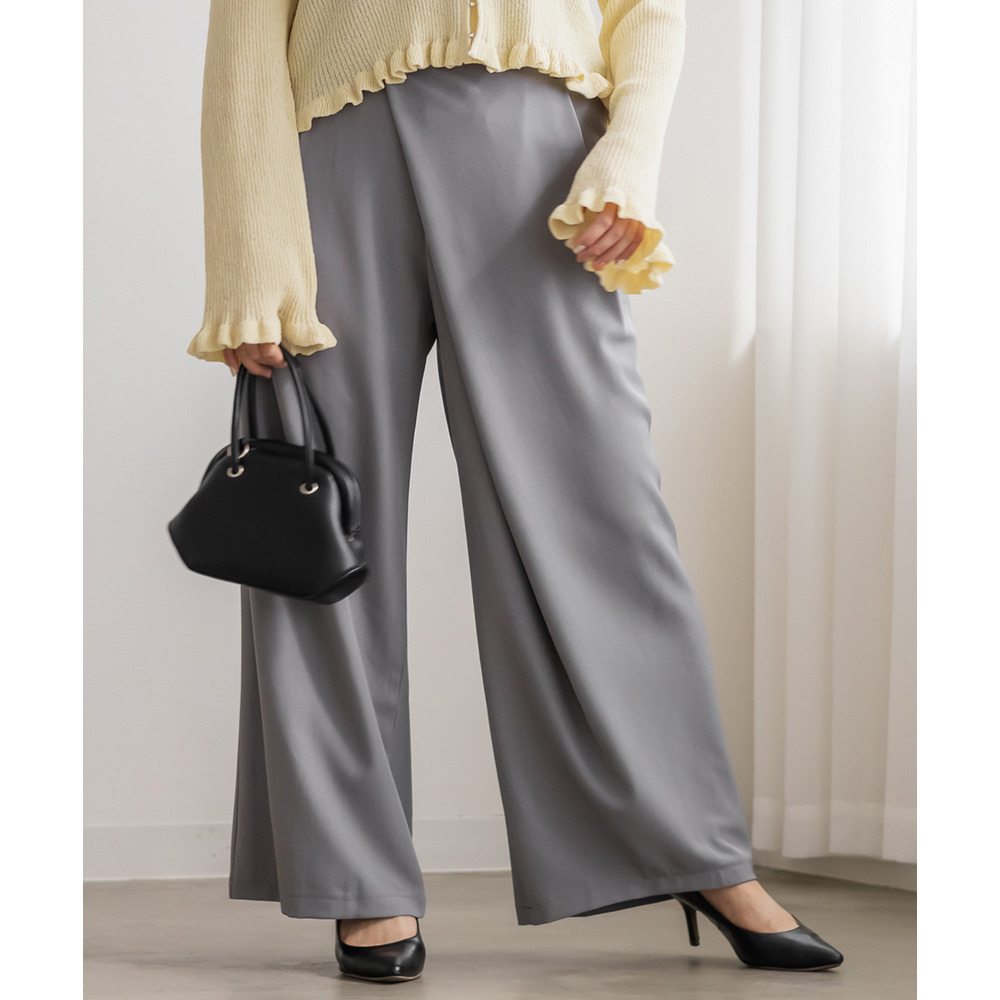 ラップデザインタックワイドパンツ1
