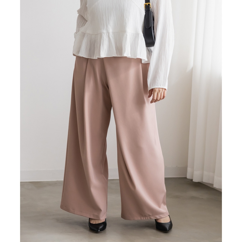 ラップデザインタックワイドパンツ1