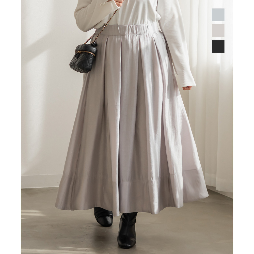 CLETTEオリジナルウエストタックシアーロングスカート