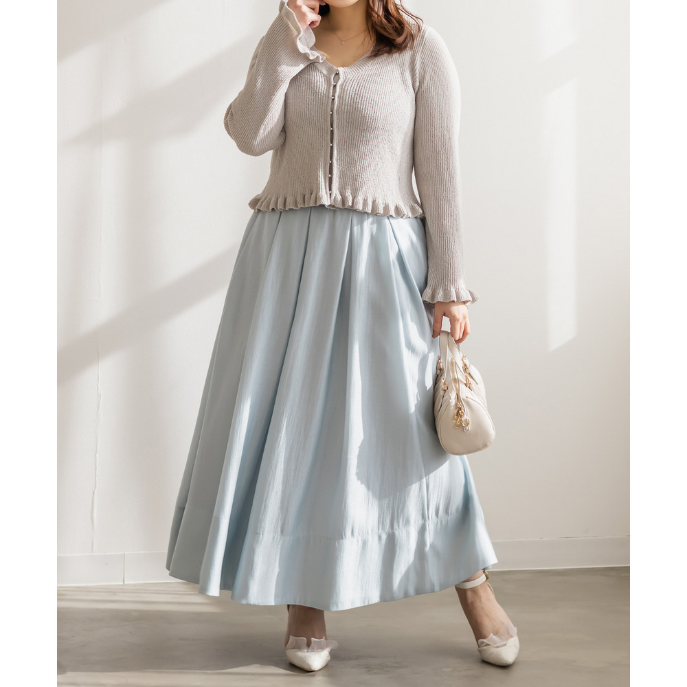 CLETTEオリジナルウエストタックシアーロングスカート10