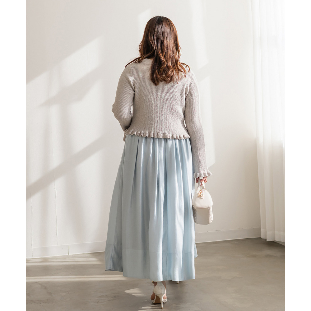 CLETTEオリジナルウエストタックシアーロングスカート11