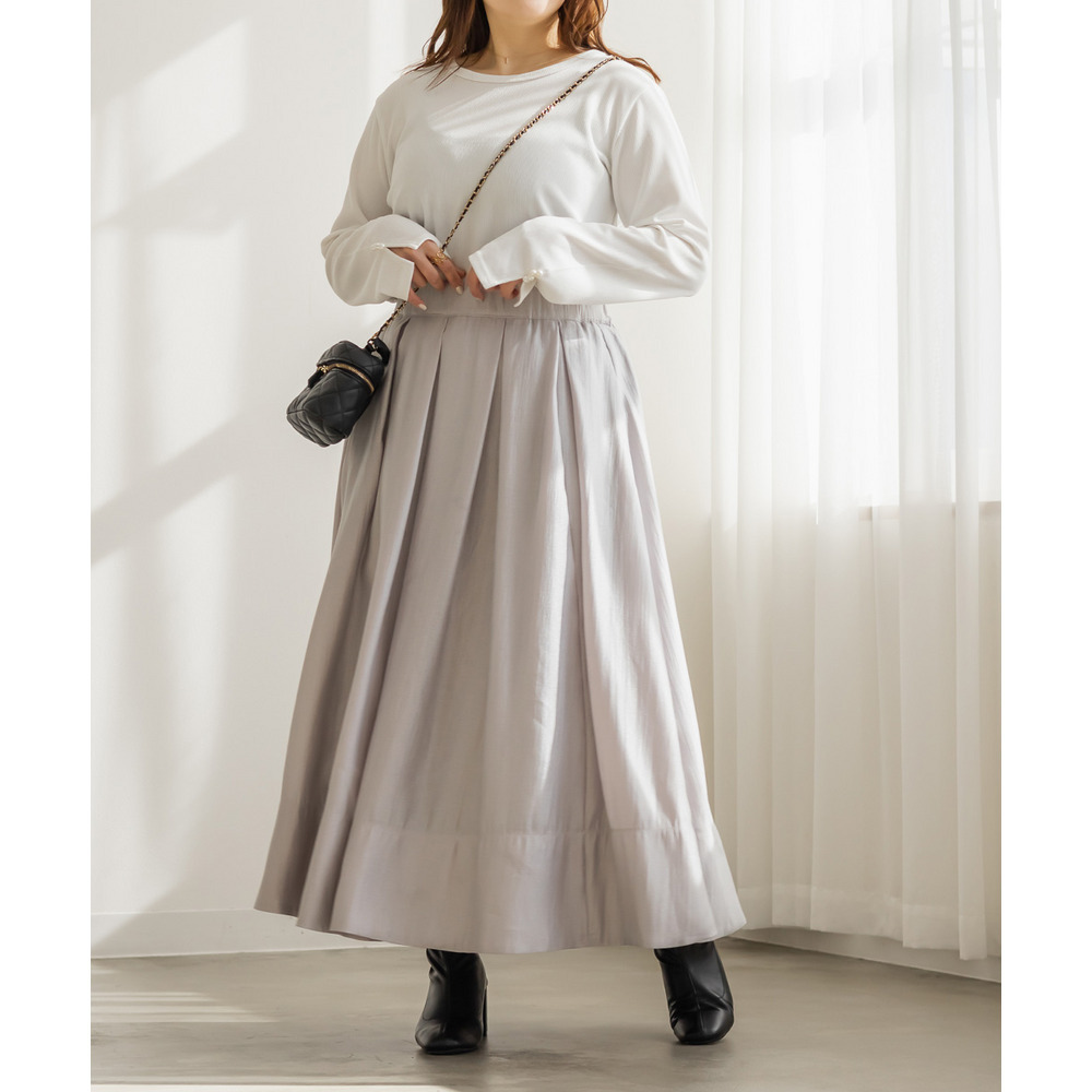 CLETTEオリジナルウエストタックシアーロングスカート2