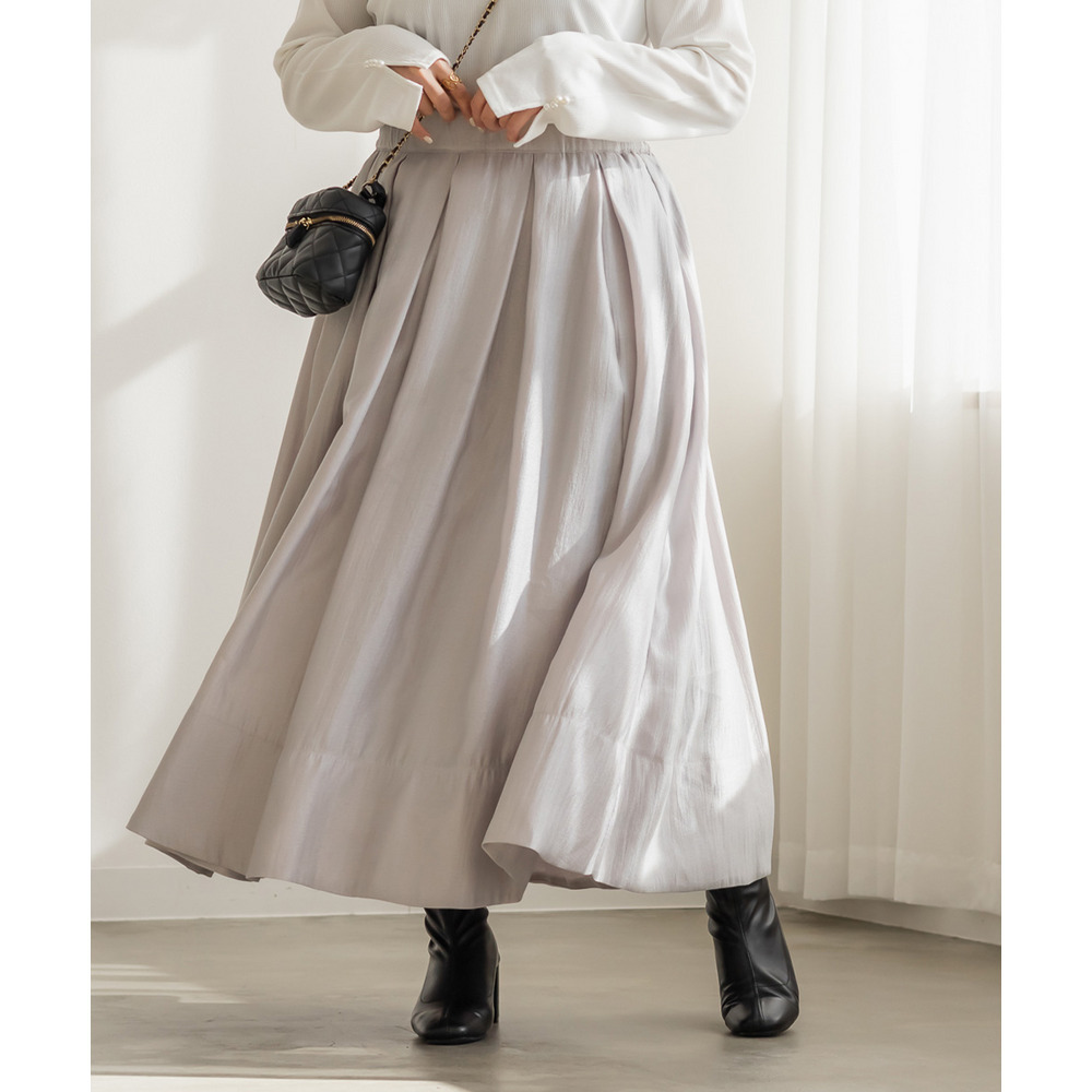 CLETTEオリジナルウエストタックシアーロングスカート3