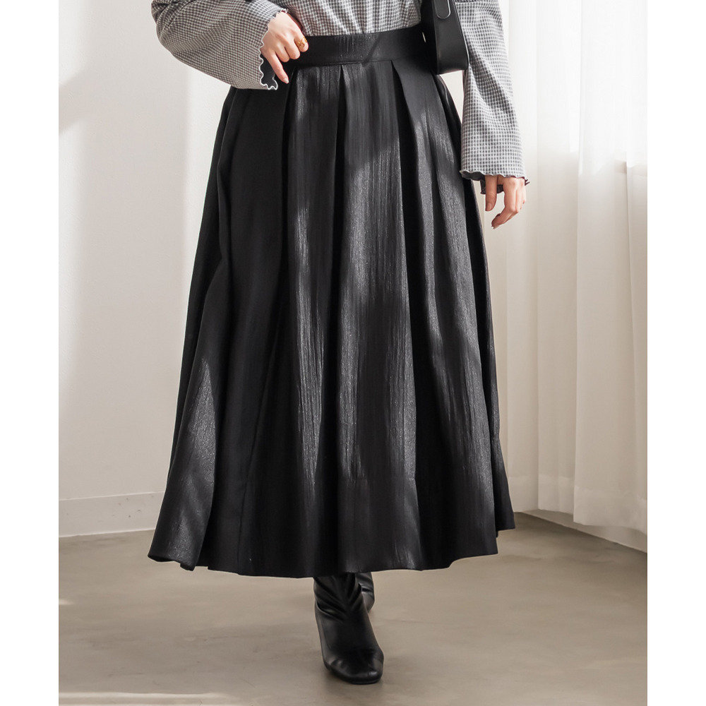 CLETTEオリジナルウエストタックシアーロングスカート6