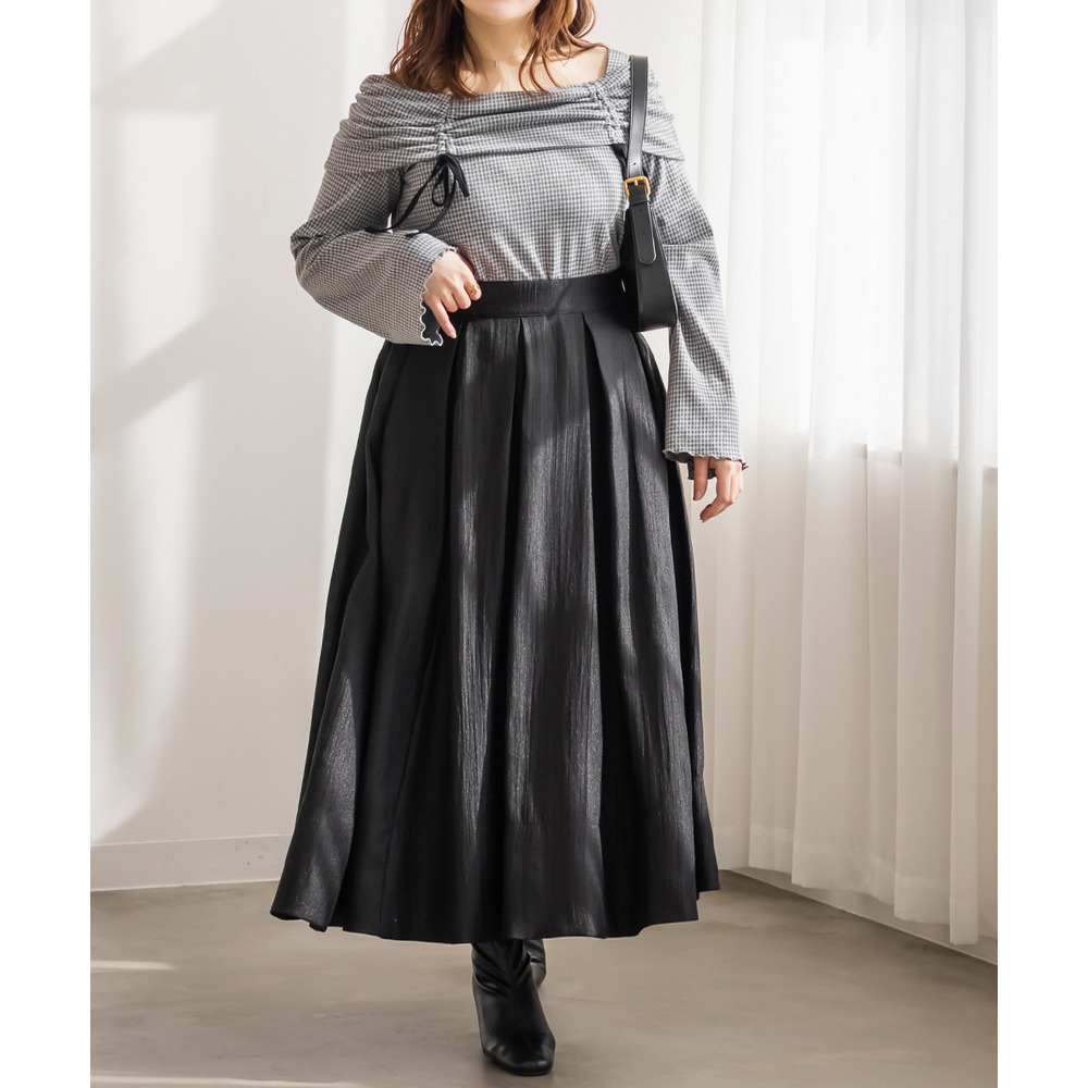 CLETTEオリジナルウエストタックシアーロングスカート7