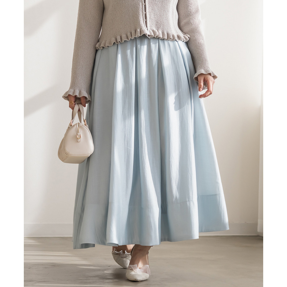 CLETTEオリジナルウエストタックシアーロングスカート8