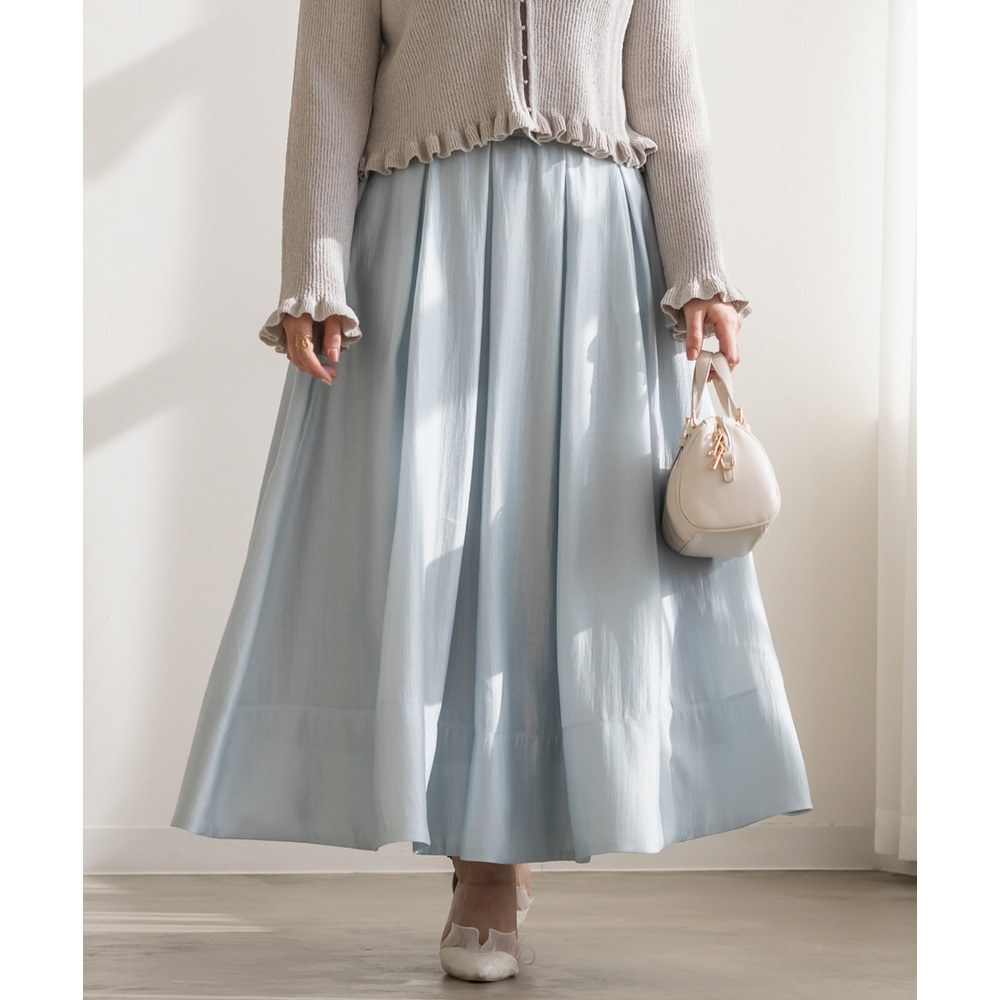 CLETTEオリジナルウエストタックシアーロングスカート9