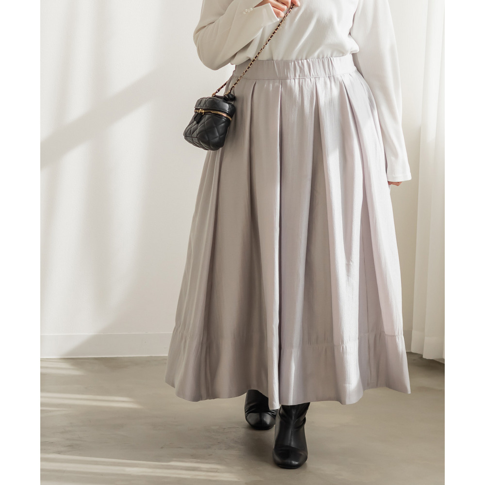 CLETTEオリジナルウエストタックシアーロングスカート1