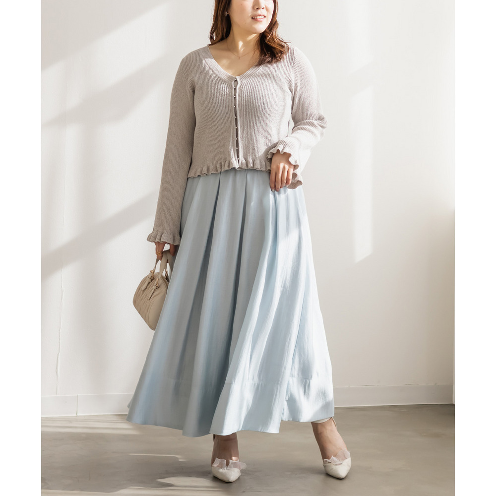 CLETTEオリジナルウエストタックシアーロングスカート1