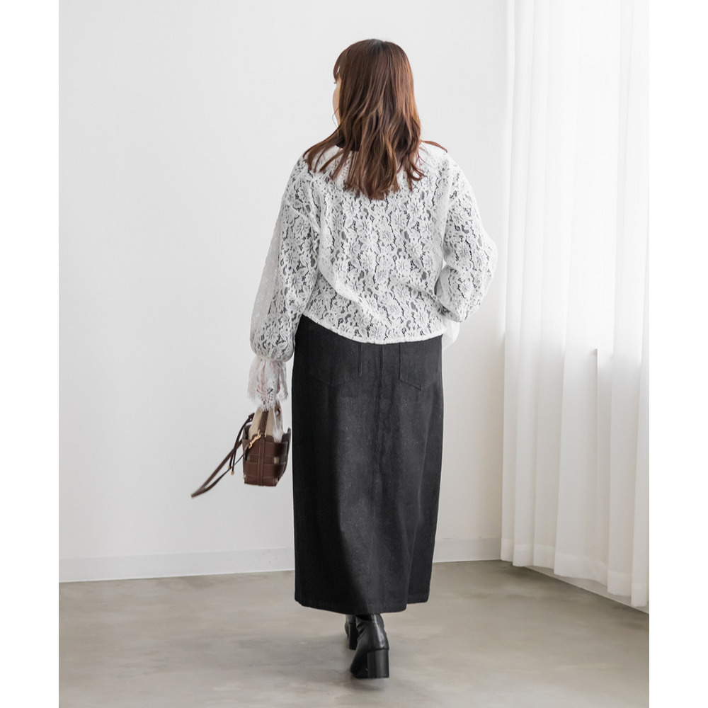 CLETTEオリジナルリボンタイスカラップレースブラウス3