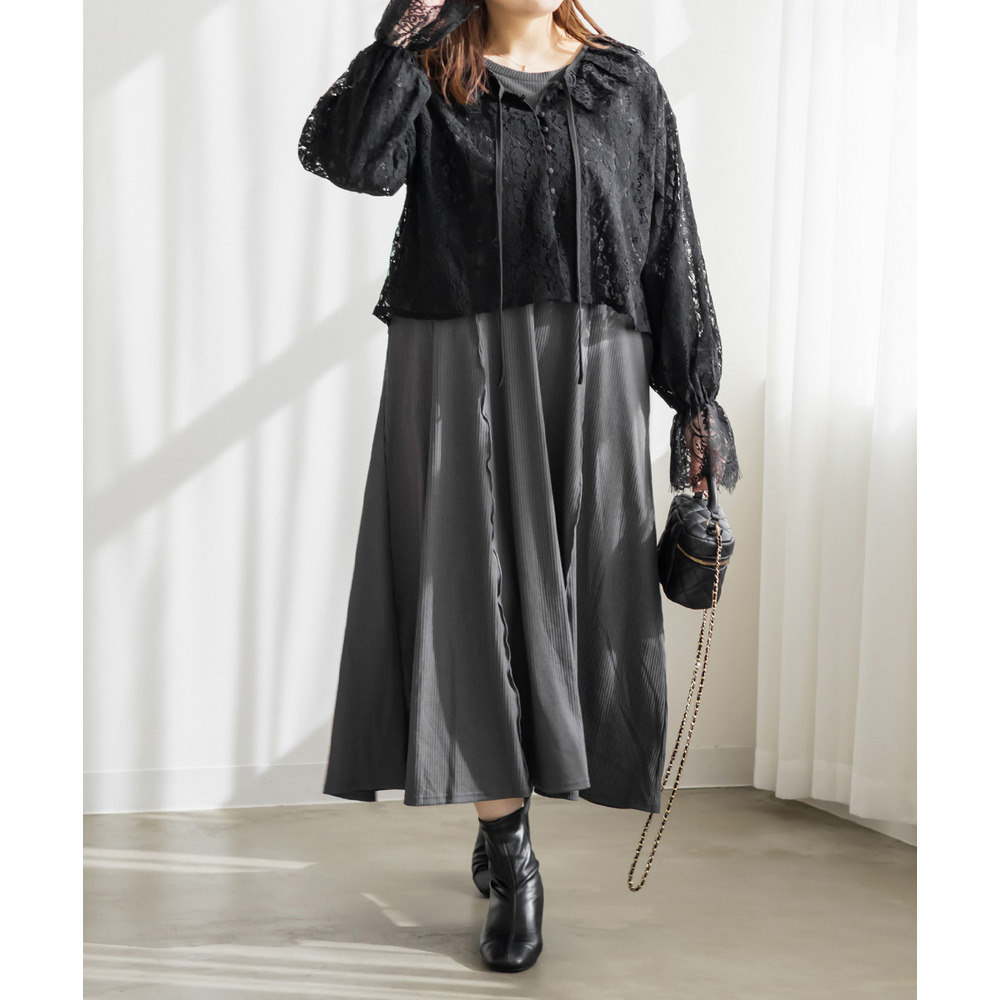 CLETTEオリジナルリボンタイスカラップレースブラウス8