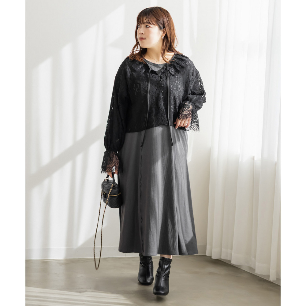 CLETTEオリジナルリボンタイスカラップレースブラウス9