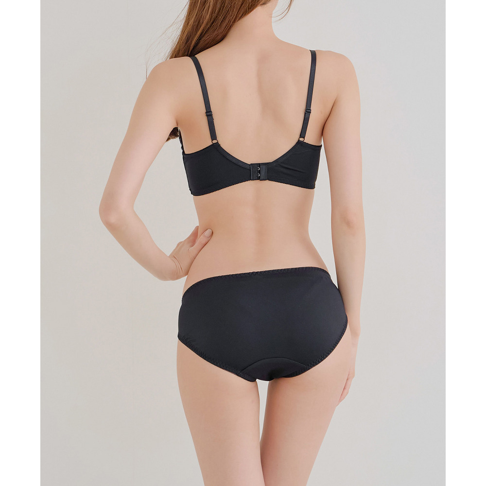 脇高エレガンスリリー刺繍ブラジャー&ショーツセット3