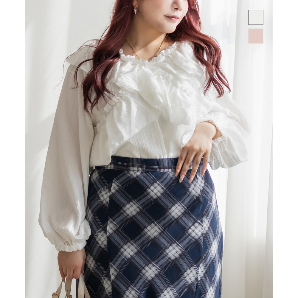 マルチウェイフリルブラウス