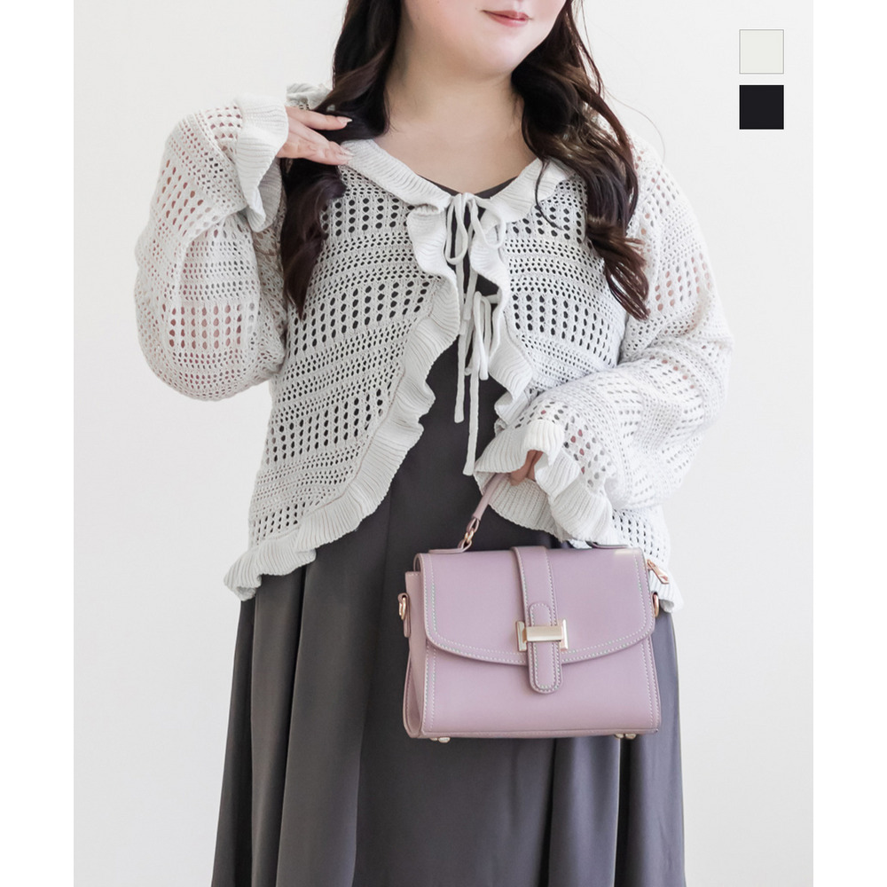 リボンフリルカーディガン