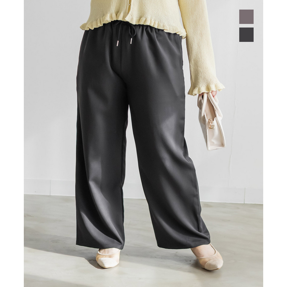 ウエストゴム着やせワイドパンツ