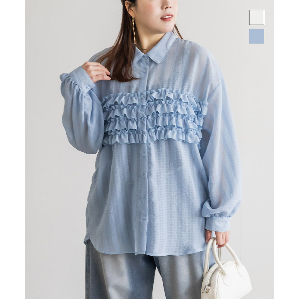 フリルシアーブラウス