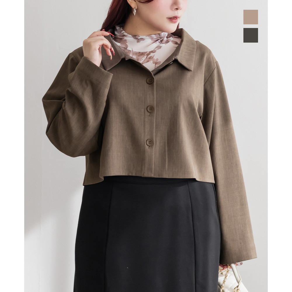 ステンカラーショートジャケット