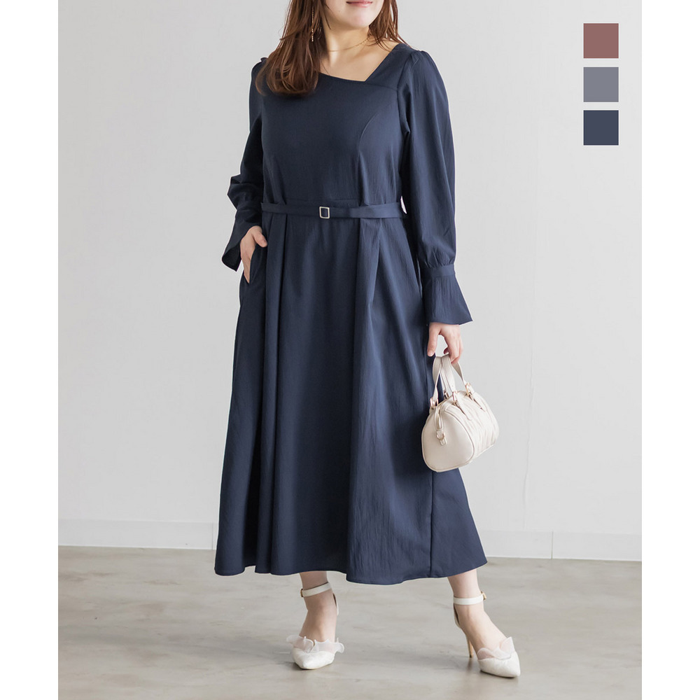 CLETTEオリジナルデザインネックベルト付きワンピース