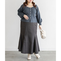 CLETTEオリジナルレースレイヤード風フロントボタンニット