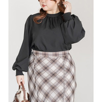 CLETTEオリジナルハイネックギャザーブラウス