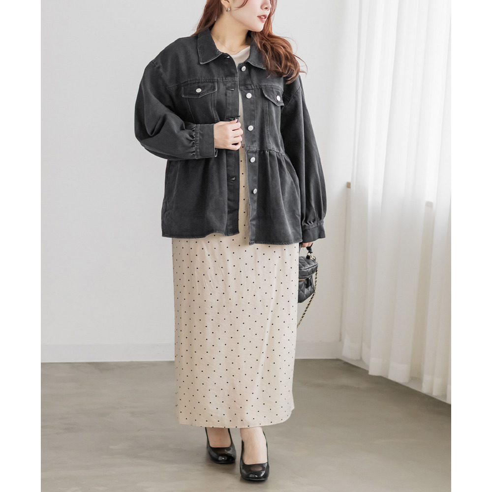 ペプラムデニムジャケット2