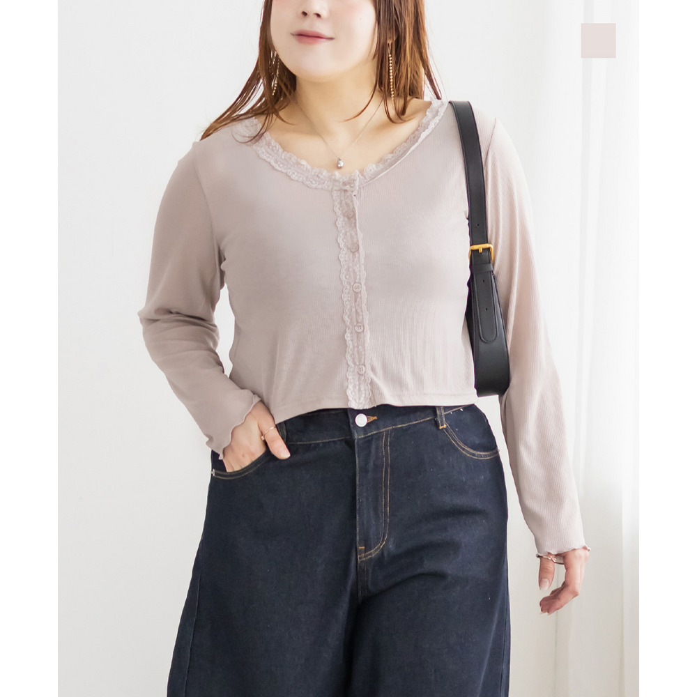 シアーレースカーディガン1