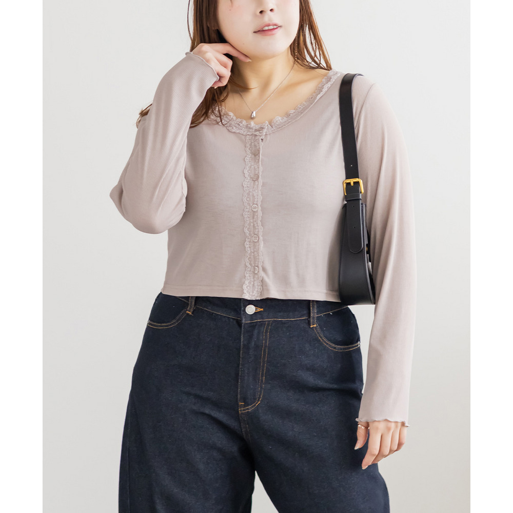 シアーレースカーディガン1