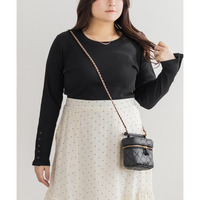 ボタンスリーブリブプルオーバー