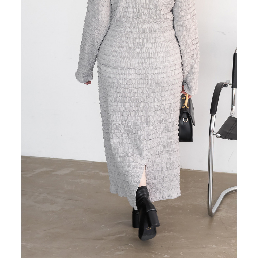 スリット入りフリルジャガードスカート10