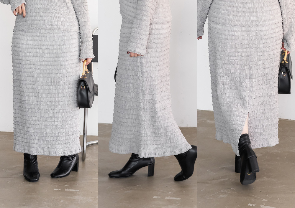 スリット入りフリルジャガードスカート14