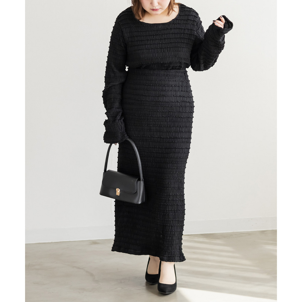 スリット入りフリルジャガードスカート3